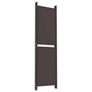 vidaXL 6 paneles barna szövet paraván 300x180 cm