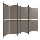 vidaXL 6 paneles antracitszürke szövet térelválasztó 300x180 cm