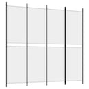 vidaXL 4 paneles fehér szövet térelválasztó 200 x 200 cm