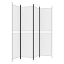 vidaXL 4 paneles fehér szövet térelválasztó 200 x 200 cm