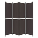vidaXL 4 paneles barna szövet paraván 200x200 cm
