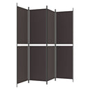 vidaXL 4 paneles barna szövet paraván 200x200 cm