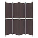 vidaXL 4 paneles barna szövet paraván 200x200 cm
