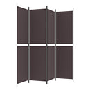 vidaXL 4 paneles barna szövet paraván 200x200 cm