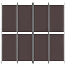 vidaXL 4 paneles barna szövet paraván 200x200 cm