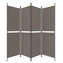 vidaXL 4 paneles antracitszürke szövet térelválasztó 200x200 cm