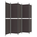 vidaXL 5 paneles barna szövet paraván 250x200 cm