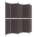 vidaXL 5 paneles barna szövet paraván 250x200 cm