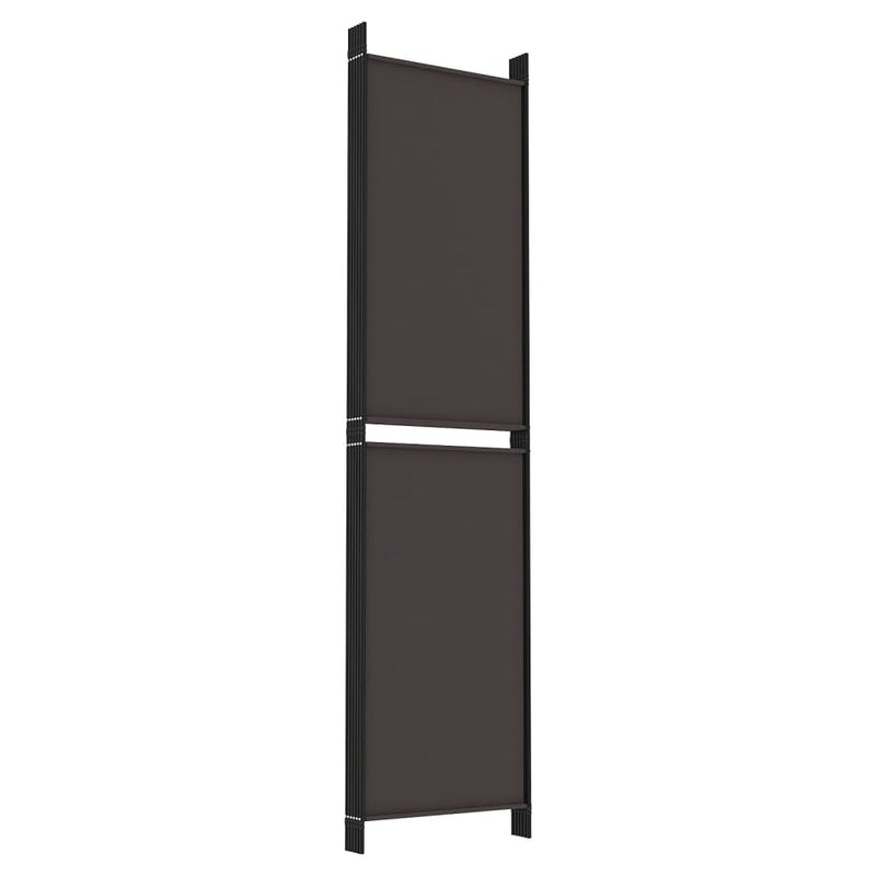 vidaXL 5 paneles barna szövet paraván 250x200 cm