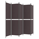vidaXL 5 paneles barna szövet paraván 250x200 cm