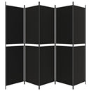 vidaXL 5 paneles fekete szövet térelválasztó 250x200 cm