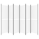 vidaXL 6 paneles fehér szövet térelválasztó 300x200 cm