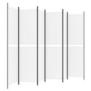 vidaXL 6 paneles fehér szövet térelválasztó 300x200 cm