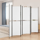 vidaXL 6 paneles fehér szövet térelválasztó 300x200 cm
