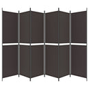 vidaXL 6 paneles barna szövet paraván 300x200 cm