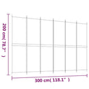 vidaXL 6 paneles barna szövet paraván 300x200 cm