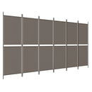 vidaXL 6 paneles antracitszürke szövet térelválasztó 300x200 cm