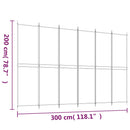 vidaXL 6 paneles antracitszürke szövet térelválasztó 300x200 cm