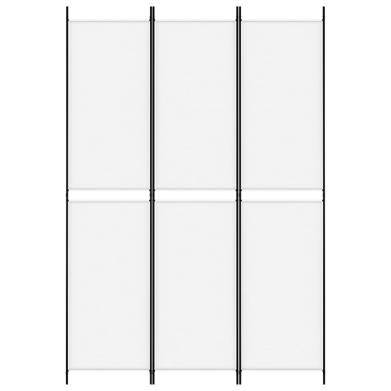 vidaXL fehér 3 paneles szövetparaván 150x220 cm