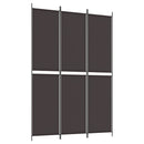 vidaXL 3 paneles barna szövet paraván 150x220 cm