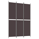 vidaXL 3 paneles barna szövet paraván 150x220 cm