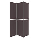 vidaXL 3 paneles barna szövet paraván 150x220 cm