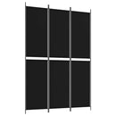 vidaXL 3 paneles fekete szövet térelválasztó 150x220 cm