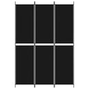 vidaXL 3 paneles fekete szövet térelválasztó 150x220 cm