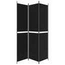 vidaXL 3 paneles fekete szövet térelválasztó 150x220 cm