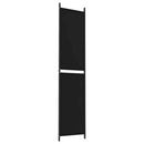 vidaXL 3 paneles fekete szövet térelválasztó 150x220 cm
