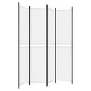 vidaXL 4 paneles fehér szövet térelválasztó 200x220 cm