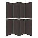 vidaXL 4 paneles barna szövet paraván 200x220 cm