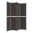 vidaXL 4 paneles barna szövet paraván 200x220 cm