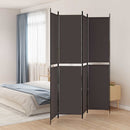 vidaXL 4 paneles barna szövet paraván 200x220 cm