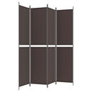 vidaXL 4 paneles barna szövet paraván 200x220 cm