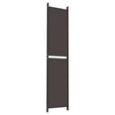 vidaXL 4 paneles barna szövet paraván 200x220 cm