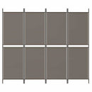vidaXL 4 paneles antracitszürke szövet térelválasztó 200x220 cm