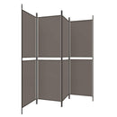 vidaXL 4 paneles antracitszürke szövet térelválasztó 200x220 cm