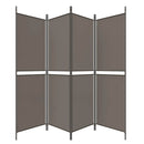 vidaXL 4 paneles antracitszürke szövet térelválasztó 200x220 cm