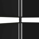 vidaXL 4 paneles fekete szövet térelválasztó 200x220 cm
