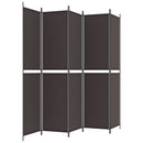 vidaXL 5 paneles barna szövet paraván 250 x 220 cm