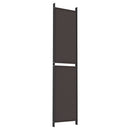 vidaXL 5 paneles barna szövet paraván 250 x 220 cm