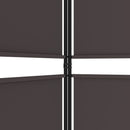 vidaXL 5 paneles barna szövet paraván 250 x 220 cm
