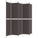vidaXL 5 paneles barna szövet paraván 250 x 220 cm