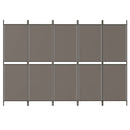 vidaXL 5 paneles antracitszürke szövet térelválasztó 250 x 220 cm