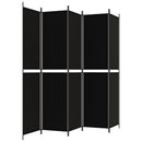 vidaXL 5 paneles fekete szövet térelválasztó 250x220 cm