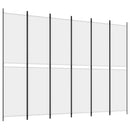 vidaXL 6 paneles fehér szövet térelválasztó 250 x 220 cm