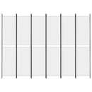 vidaXL 6 paneles fehér szövet térelválasztó 250 x 220 cm