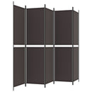 vidaXL 6 paneles barna szövet paraván 300 x 220 cm
