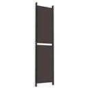 vidaXL 6 paneles barna szövet paraván 300 x 220 cm